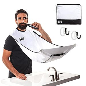 Beard King Beard Bib Shaving Apron (White w/ Packing Pouch) $8.81 + Free Shipping w/ Prime or on $35+