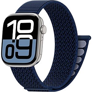 Firefit Nylon Sport Loop Band for Apple Watch 38/40/41/42/44/45/46/49mm (Midnight Blue) $1.99 + Free Shipping w/ Prime or on $35+