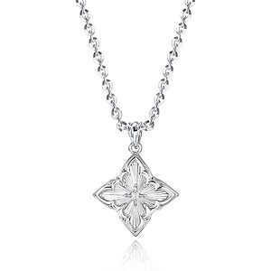 Fettero 14K Gold Plated Clover Pendant Necklace: White Gold $6.59, Brownish Yellow $5.27, Mother of Pearl $7.49 & More + Free Shipping w/ Prime or on $35+
