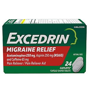 [Select Amazon Accounts] 24-Ct Excedrin Migraine Relief Tablets $2.73 w/ S&S + Free Shipping w/ Prime or on $35+