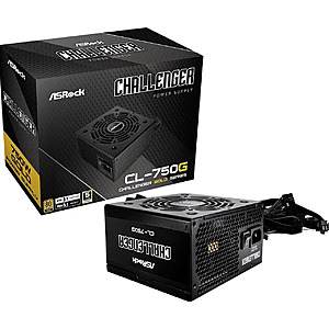 ASRock Challenger CL-750G 750W 80 PLUS Gold Non-Modular ATX 3.1 Power Supply w/ Dual Color 12V-2x6 Cable $459.99 + Free Shipping $49.99