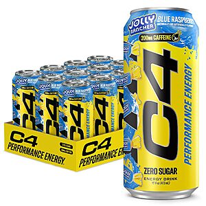 [Select Accounts] 12-Pack 16-Ounce C4 Performance Energy Drink (Jolly Rancher Blue Raspberry) $15.39 w/ S&S + Free Shipping w/ Prime or on $35+