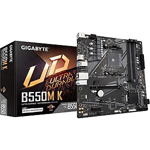 GIGABYTE B550M K AMD Socket AM4 Micro-ATX Motherboard $69.99 + Free Shipping