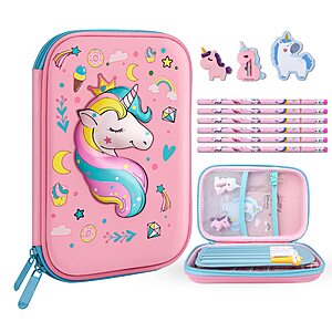 [Prime] homicozy 3D EVA Large Capacity Pencil Pen Box w/ Compartment $7.49 + Free Shipping