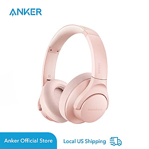 Refurbished: Soundcore Anker Life Q20 Wireless Over Ear Headphones (Pink); free S&H $18.07
