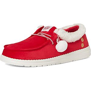 Hey Dude Wendy Mrs Clause Slip-On Shoe (Red) $27.99 + Free Shipping
