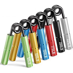 6-Pack FitBeast Aluminum Hand Grip Strengthener Set (50-225LB) $14.99 + Free Shipping w/ Prime or on $35+