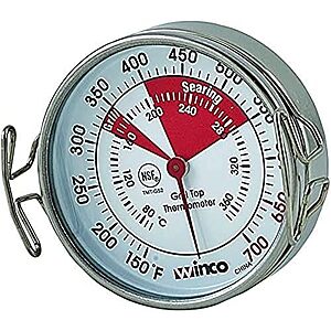 2.25" Winco Grill Surface Thermometer w/ Pot Clip $4.80 + Free Shipping w/ Prime or on $35+