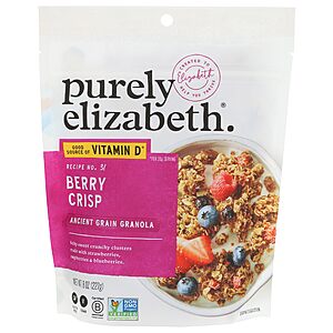 Purely Elizabeth, Berry Crisp, Ancient Grain Granola with Vitamin D, Gluten-Free (8oz Bag) $5.04