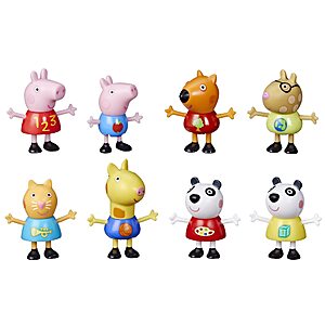 $15.67: Peppa Pig School Classroom Toy Figures 8-Pack, Peppa Pig, George Pig, Peggi Panda, Candy Cat and More (Amazon Exclusive)