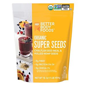 [SnS, AC] $6.29 | 16-Oz BetterBody Foods Superfood Organic Super Seeds at Amazon