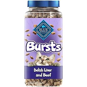 [SnS, AC] $3.84* | 12-Oz Blue Buffalo Bursts Crunchy Cat Treats (Chicken Liver & Beef) at Amazon
