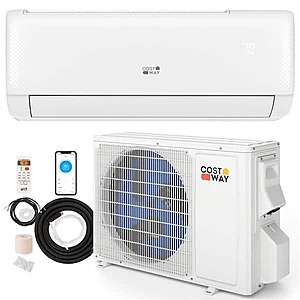 Costway 1-Zone 9100-BTU 20.5 SEER Ductless Mini Split AC & Heat Pump Wifi Enabled 115-Volt $532