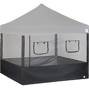 10' x 10' E-Z UP Food Booth Sidewall Kit w/ 2 Roll-Up Serving Windows (Set of 4, Black) $104.30 + Free Shipping