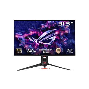 32" ASUS ROG Strix 4K QD-OLED 240Hz Gaming Monitor: New $900; Open-Box Excellent $764 $899.00 + Free Shipping