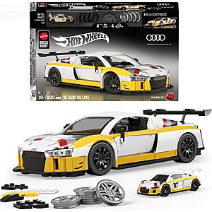 820-Piece Mattel Brick Shop Hot Wheels '15 Audi R8 LMS Building Set $32 + Free Shipping w/ Prime or on orders over $35