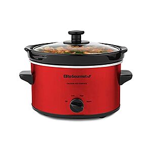 Elite Gourmet 2 Quart Electric Oval Slow Cooker(Metallic Red) $14.99 + Free S&H w/ Prime at Woot!