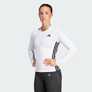 adidas women Essentials Long Sleeve 3-Stripes Workout Top $11 + Free Shipping