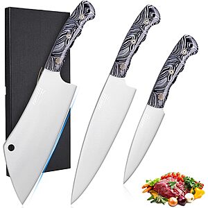3-Piece Topfeel Meat Cleaver Set (Chef Knife, Meat Cleaver & Utility Knife) $19.99 + Free Shipping w/ Prime or on $35+