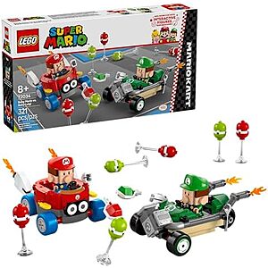 $17.99** | 321-Piece LEGO Super Mario: Mario Kart - Baby Mario vs. Baby Luigi (72034, 2025) at Amazon