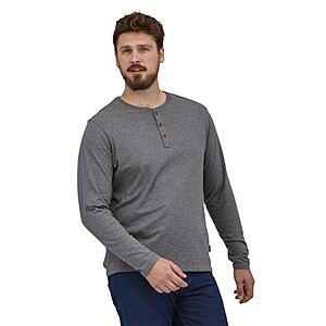 Patagonia Men's Regenerative Organic Certified Cotton Lightweight Henley Shirt (Noble Grey, Sizes: XS,S,XXL) $36.73 at REI w/ Free Store Pickup