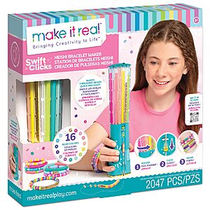 2047pc Make It Real: Swift Clicks Heishi Bracelet Maker, DIY Jewelry Craft Kit $7.99 + Free S&H w/ Prime or $35+