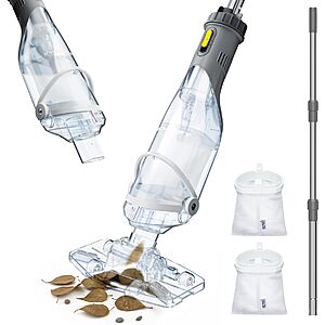 InoKraft Cordless Pool Vacuum w/ 18.5 GPM Suction & 59" Extendable Pole (Gray or Yellow) $69.29 + Free Shipping