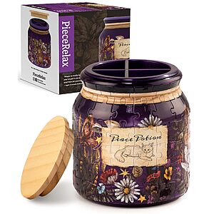 96-Piece PieceRelax Plastic 3D Jigsaw Puzzle Jar w/ Dividers and Wooden Lid (Peace Potion) $11.99 + Free Shipping w/ Prime or on $35+