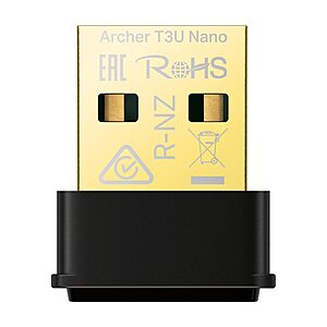 TP-Link Nano USB WiFi Adapter for PC(Archer T3U Nano)-AC1300 2.4G/5G Dual-Band Wireless Network Transceiver Adapter for Desktop PC $9.99