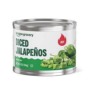 4 cans Amazon Grocery, Diced Jalapeños, Hot, 4 Oz (Previously Amazon Fresh, Packaging May Vary) $2.7