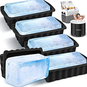 5-Pack 3-Lb (Total 15-Lb) Haldane Silicone Ice Block Molds (Black) $14.99 + Free Shipping w/ Prime or on $35+