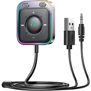 (prime) JOYROOM Bluetooth 6.0 AUX Car Adapter w/ Dual Mics & NC $10 + Free S/H