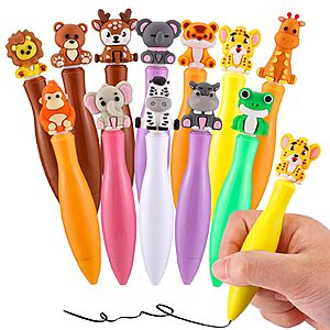 12-Pack Besarme Animal Themed Multicolor Ballpoint Pens $5.99 + Free Shipping w/ Prime or on $35+