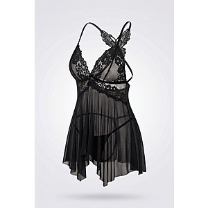 Avidlove Women's V-Neck Lace Babydoll Mesh Chemise Sleepwear Boudoir Outfits (Various Sizes) $5.49 + Free Shipping w/Prime or $35+