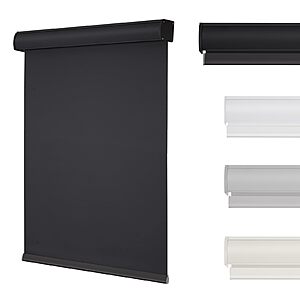 Changshade Cordless Blackout Roller Shades with Valance, Room Darkening Roll-up Shade Easy Install $19.5