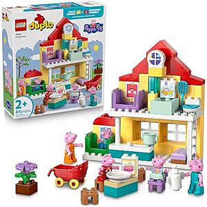 [NEW] $47.95 | 84-Piece LEGO Duplo: Peppa Pig - Family House (10467, 2026) at Amazon