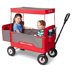 Radio Flyer 3-in-1 All-Terrain EZ Fold Wagon w/ Canopy (Red & Gray) $90 + Free Shipping