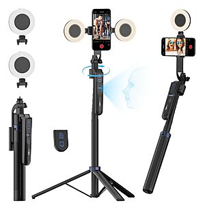 USKEYVISION Auto Face Tracking Tripod 360 Rotation,70.9” Phone Tripod $23.99