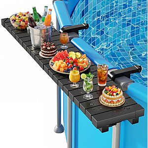 [Prime] Kompoll 49.4" x 9.6" Above Ground Pool Bar w/ Galvanized Iron Frame (110 lbs capacity, fits 2.67-4.48" top rails) $32.99 + Free Shipping