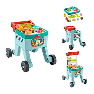 Fisher-Price Laugh & Learn 4-in-1 Snack Cart Baby Walker & Toddler Learning Toy w/ 14 Play Pieces $29.97 + Free S&H w/ Walmart+ or on $35+ or Free Store Pickup at Walmart