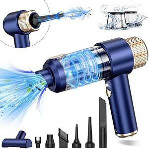 $12.99** | Jonyj 16000PA Handheld Vacuum Cleaner & Air Duster w/ HEPA Filter at Amazon