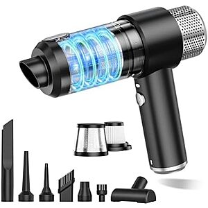$12.99** | JONYJ 16000Pa Cordless Handheld Car Vacuum at Amazon
