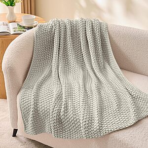 50" x 60" BEDELITE Chunky Cable Knit Throw Blanket (2 Colors) $9.99 + Free Shipping w/ Prime or on $35+