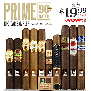 Prime 90+Rated Rocky & Oliva 10-Cigar Sampler~$19.99 @ Cigar Page~Free Shipping!