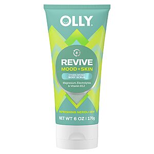 [Select Accounts] 6-Oz OLLY Revive Mood and Skin Vitamin-Infused Body Scrub (Neroli Dew) $2.90 w/ S&S + Free Shipping w/ Prime or on $35+