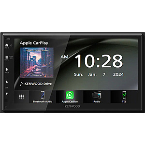Kenwood - DMX4710S 6.8" Multimedia Receiver with wired Apple CarPlay and Android Auto - Black $299.99