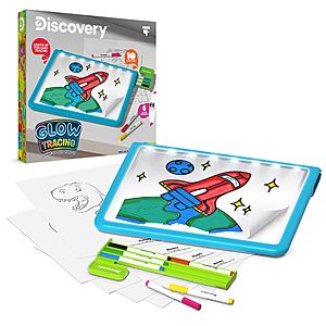 $7.49: Discovery™ Glow Tracing Light-Up Art Tablet – Includes 10 Templates, 10 Blank Sheets, 6 Washable Markers at Amazon