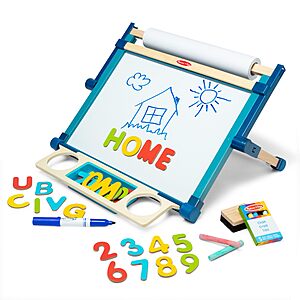 Melissa & Doug Magnetic Tabletop Easel, Deluxe Double-Sided Wooden Art Set $34.79 + Free S&H w/ Prime or $35+