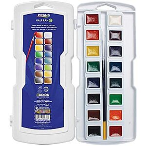 [NEW] $6.29 | Prang Semi-Moist Watercolors 16-Color Half Pan Paint Set at Amazon