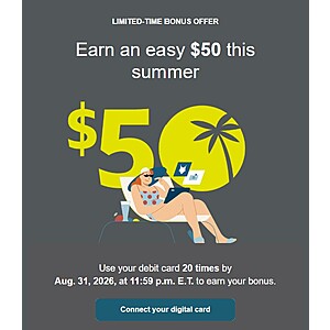YMMV $50 Bonus Existing Capital One Users - Use 360 Checking Debit